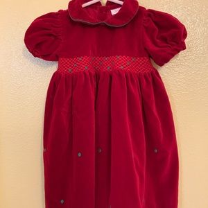 Red velvet girls dress size 18 month